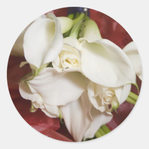 Calla lilly boeket ronde sticker