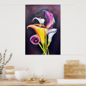 Calla Lilly-Bohemian Painting Poster (Keuken)