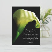 calla lilly bruiloft Uitnodiging (Staand voorkant)