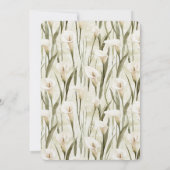  Calla Lilly Floral Vrijgezellenfeest Kaart (Achterkant)