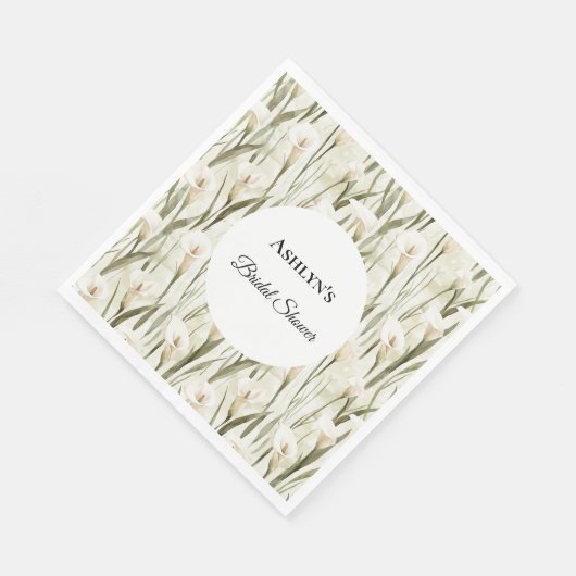 Calla Lilly Flowers Vrijgezellenfeest Servet (Hoek)