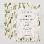 Calla Lilly Green White Floral Verjaardag Kaart (Voorkant / Achterkant)