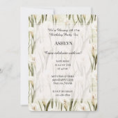 Calla Lilly Green White Floral Verjaardag Kaart (Voorkant)