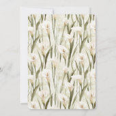  Calla Lilly Green White Floral Wedding Kaart (Achterkant)