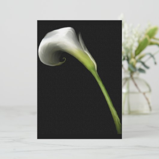 Calla Lilly Invitations (voeg uw eigen tekst toe) Kaart (Staand voorkant)
