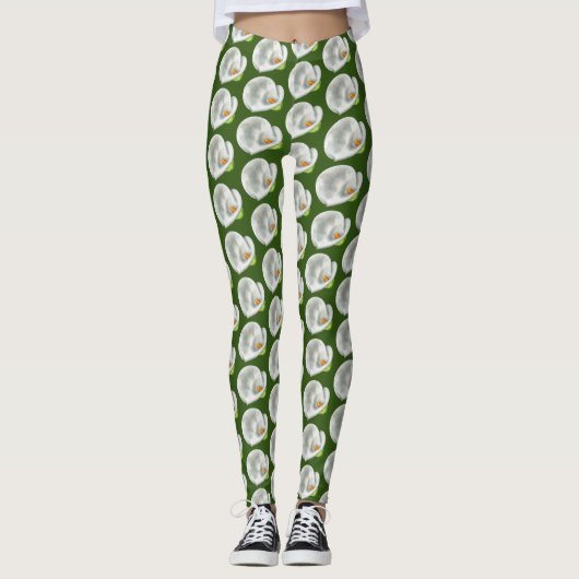 Calla Lilly Pattern Leggings (Voorkant)