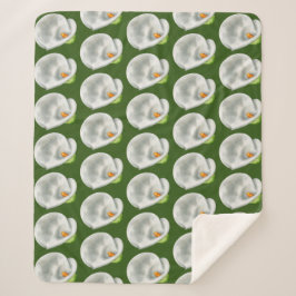 Calla Lilly Pattern Sherpa Deken
