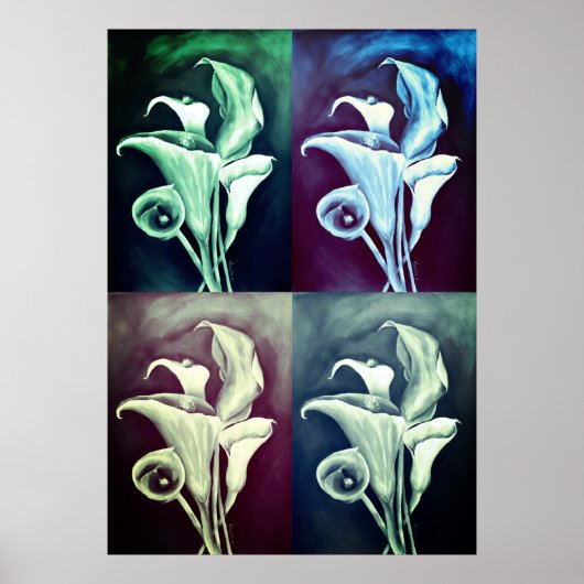 Calla Lilly - Retro Pattern Poster (Voorkant)