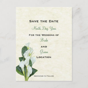 Calla Lilly Save The Date Kaart
