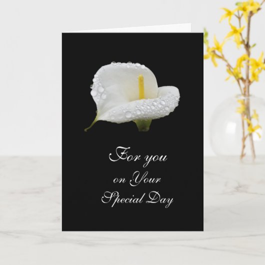 Calla Lilly: Speciale Dag Kaart (Gele Bloem)