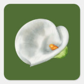 Calla Lilly Vierkante Sticker (Voorkant)