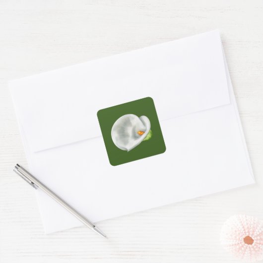Calla Lilly Vierkante Sticker (Envelop)