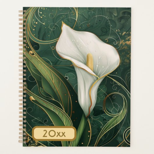 Calla Lily 20XX Classic Spiral Planner Digitale Ku (Voorkant)