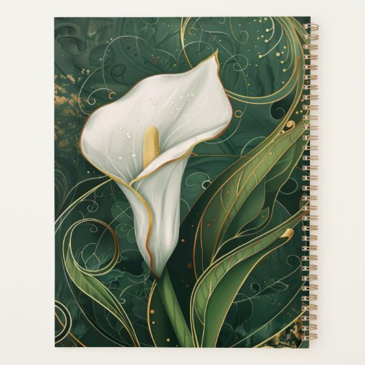 Calla Lily 20XX Classic Spiral Planner Digitale Ku (Achterkant)
