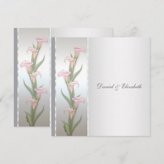 Calla Lily 25ste Jubileum Kaart (Voorkant / Achterkant)