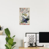 Calla Lily and Cross Vintage Easter Poster (Thuiskantoor)