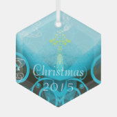 Calla Lily Aqua Kerstversiering Glas Ornament (Voorkant)