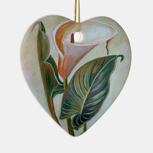 Calla Lily Beauful Botanical Art Keramisch Ornament (Rechts)