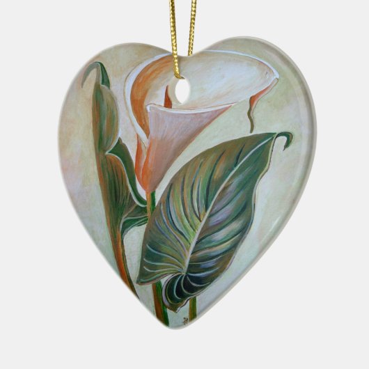 Calla Lily Beauful Botanical Art Keramisch Ornament (Links)