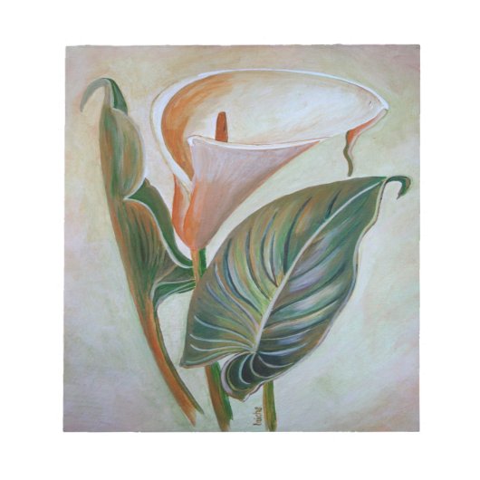 Calla Lily Beauful Botanical Art Notitieblok (Voorkant)
