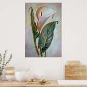Calla Lily Beauful Botanical Art Poster (Keuken)