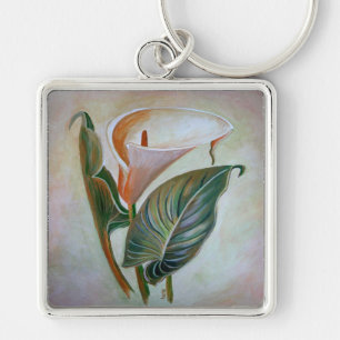 Calla Lily Beauful Botanical Art Sleutelhanger