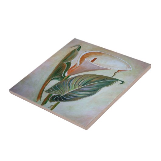 Calla Lily Beauful Botanical Art Tegeltje (Zijkant)