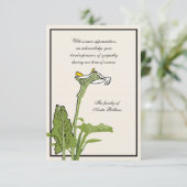 Calla Lily Bereavement Dank u Notecard Bedankkaart (Staand voorkant)