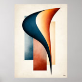 Calla Lily Bloem Japandi Minimalistische Botanisch Poster (Voorkant)