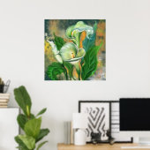 Calla Lily Bloem Poster Schilderij (Thuiskantoor)
