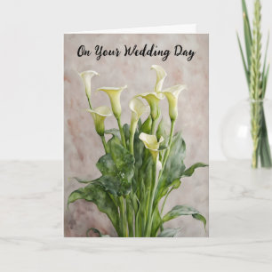 Calla Lily Bloemboeket Huwelijksgelukwensen  Kaart