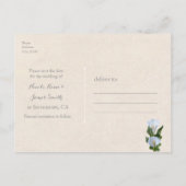 Calla Lily Bloemen Bloem Elegant SAVE THE DATE Aankondigingskaart (Achterkant)