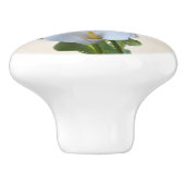 Calla Lily Bloemen Bloementuin & Bladeren Keramische Knop (Zijkant)