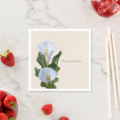 Calla Lily Bloemen Bloemige Elegante Bruiloft Servetten (Insitu)