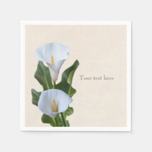 Calla Lily Bloemen Bloemige Elegante Bruiloft Servetten