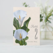 Calla Lily Bloemen Bloemstuk Elegant Tafelnummer (Staand voorkant)