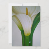 Calla Lily Bloemen Bruiloft Uitnodiging (Achterkant)