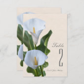 Calla Lily Bloemen Floral Elegant Tafelnummer (Voorkant / Achterkant)