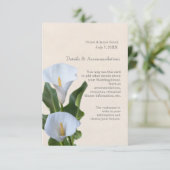 Calla Lily Bloemen Floral Elegante Accommodaties Informatiekaartje (Staand voorkant)