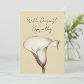  Calla Lily Bloemen Sympathie Kaart (Staand voorkant)