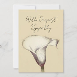 Calla Lily Bloemen Sympathie Kaart
