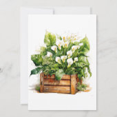 Calla Lily Bloemen Verjaardagsfeestuitnodigingen Kaart (Achterkant)