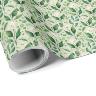 Calla Lily Botanische groen Floral Gift Wrapping Cadeaupapier