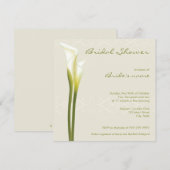 Calla Lily Bridal Shower Invitaties Kaart (Voorkant / Achterkant)