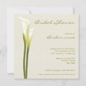 Calla Lily Bridal Shower Invitaties Kaart (Voorkant)