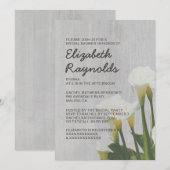 Calla Lily Bridal Shower Invitaties Kaart (Voorkant / Achterkant)