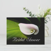 Calla Lily Bridal Shower Kaart (Staand voorkant)