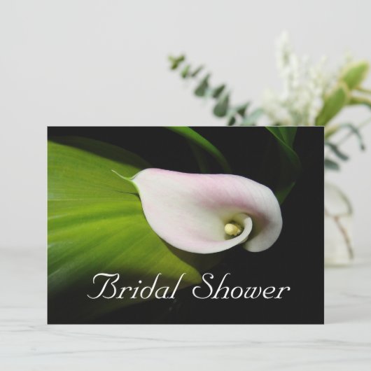 Calla Lily Bridal Shower Kaart (Staand voorkant)