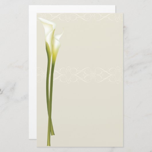 Calla Lily briefpapier (Voorkant / Achterkant)