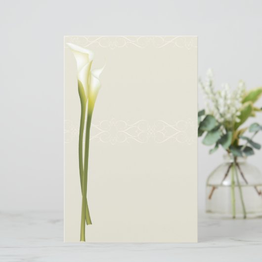 Calla Lily briefpapier (Staand voorkant)